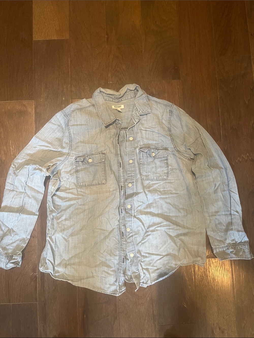 Old Navy Light Denim Button-Down Shirt